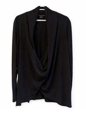 Lane Bryant Black Twist Front Drape Blouse – Plus Size 14/16 EUC